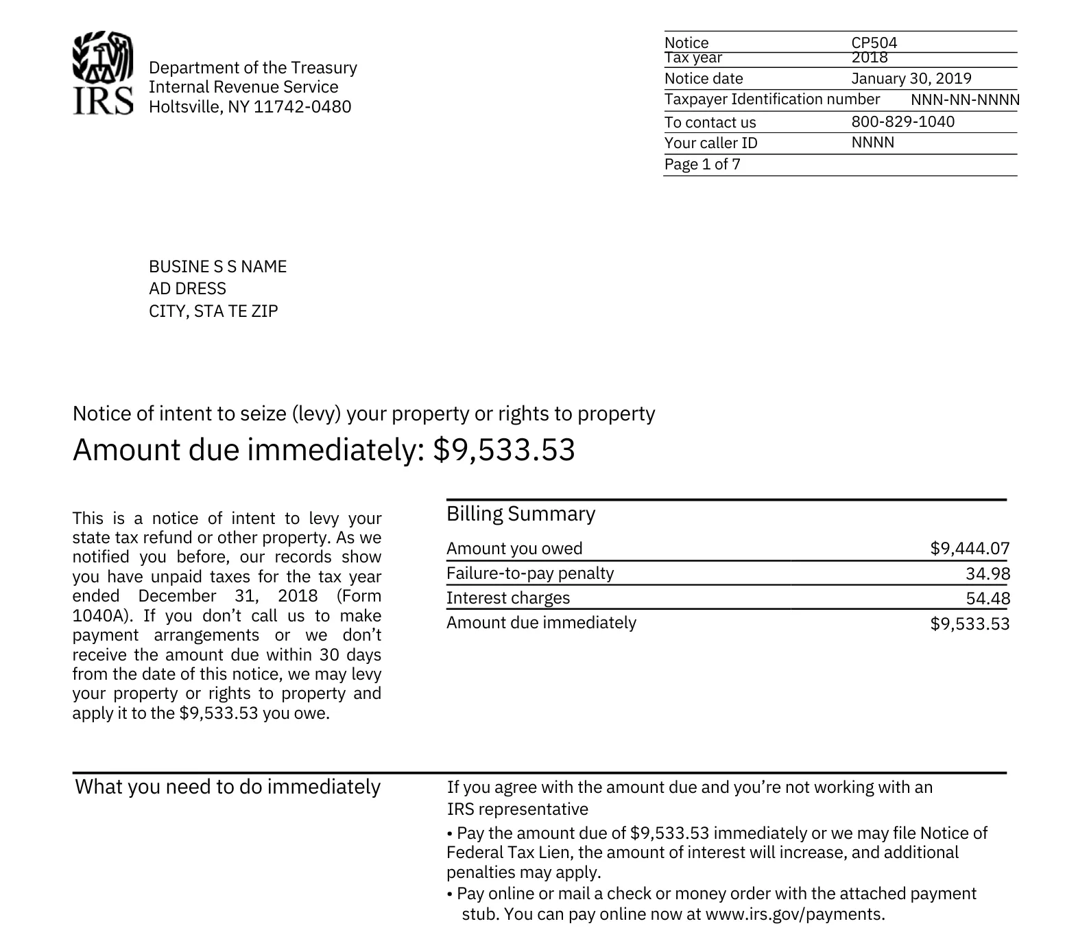 IRS amount due notice resolved by Southwest Tax Law tax attorneys in Arizona